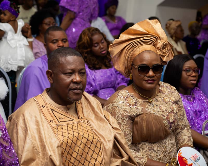 Members of the church community together at a celebration
